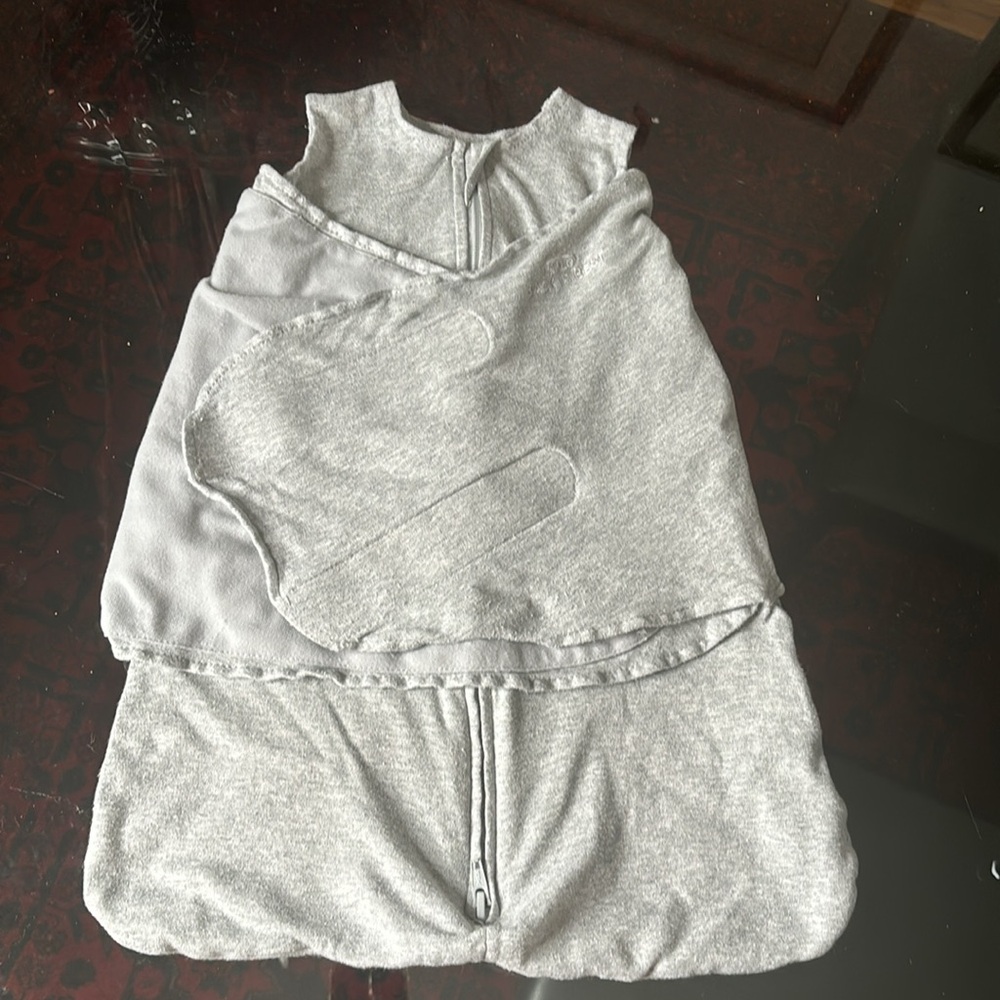 Halo sleep sack heather gray adjustable sleep sack swaddle size 0-3 months